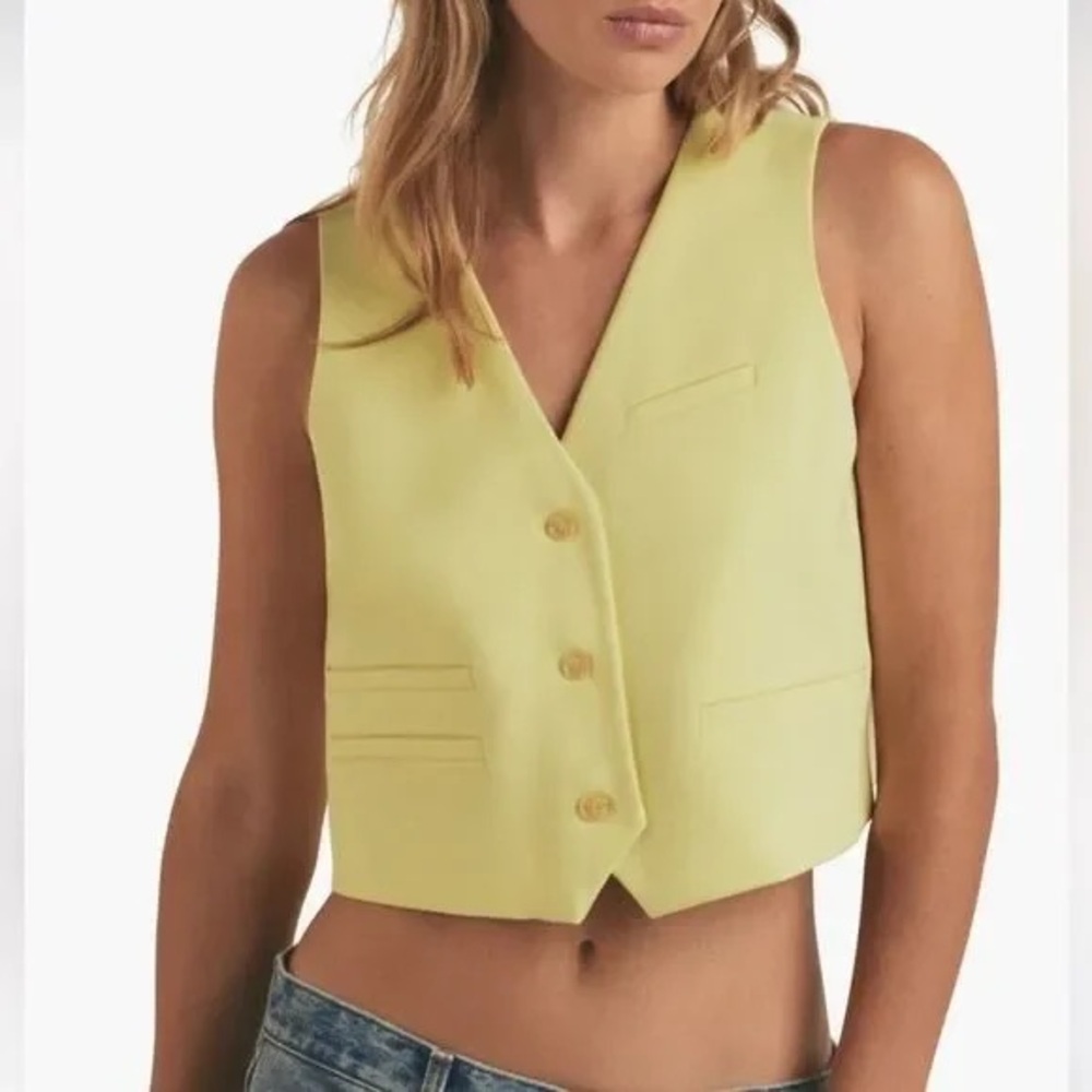 Favorite Daughter The Ellie Vest Limeade Yellow